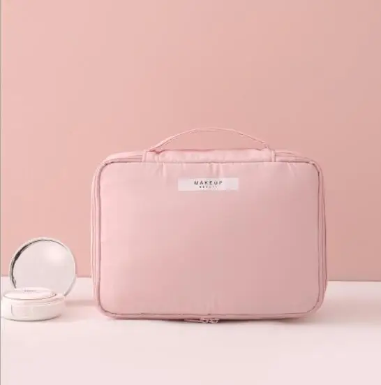 

Large Makeup Bag Zipper Pouch Travel Cosmetic Organizer for Women and Girls, Customized color