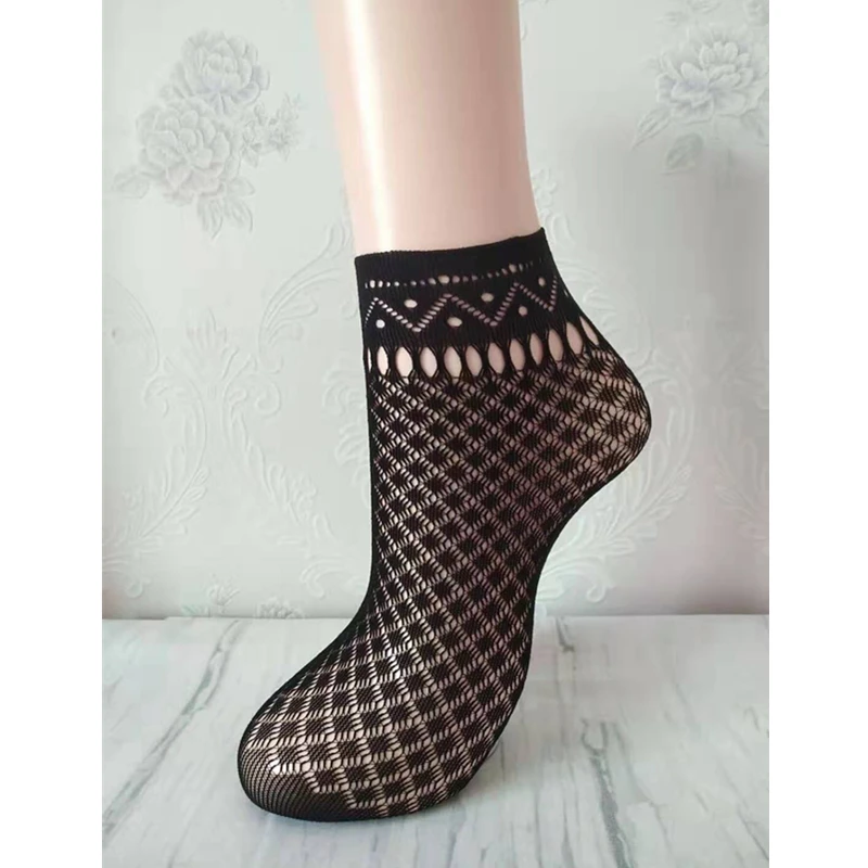 New silk socks for lady short fish net socks breathable short stocking cheap ultra thin transparent ankle women socks