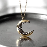 

Celestial Jewelry Gold Crescent Moon Pendant Necklace Graduation Gift For Women Best Friends Statement Jewelry Gifts