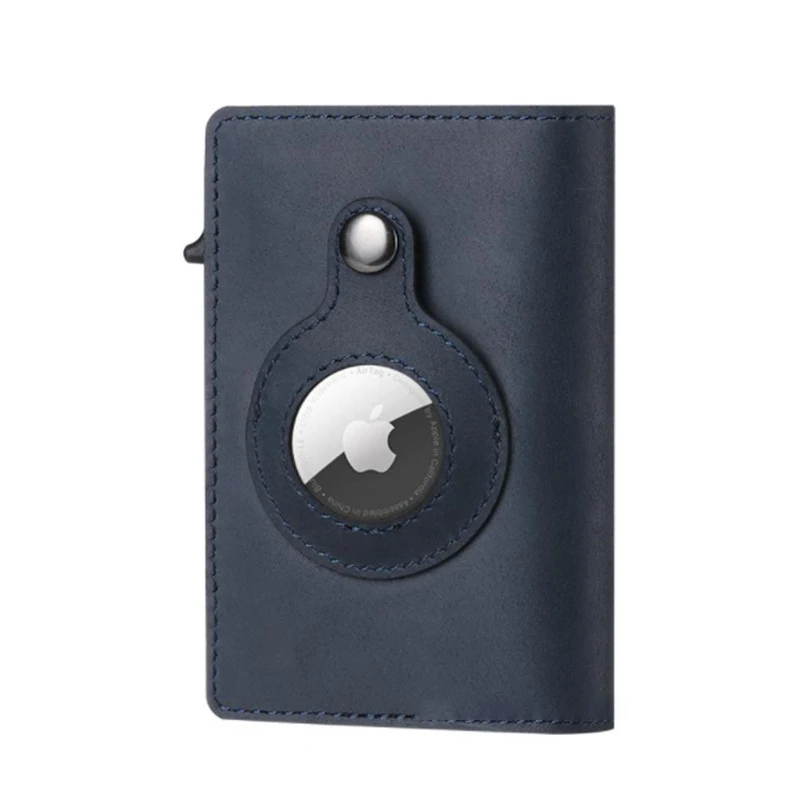 

2022 New custom wallet men Card holder wallet leather card holder slim RFID airtag wallet for men, Customized color