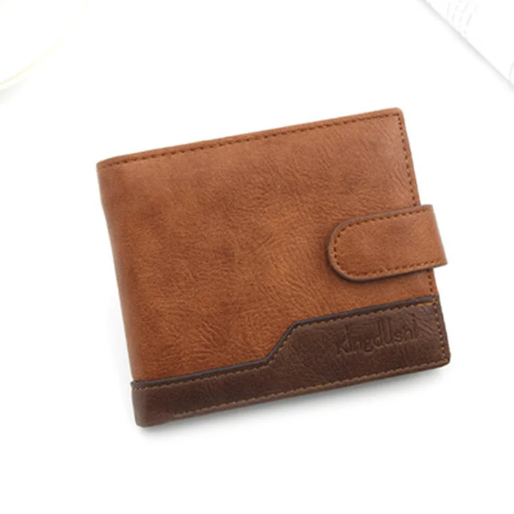 

Wholesale designer retro wallets leather men short cartera para hombre