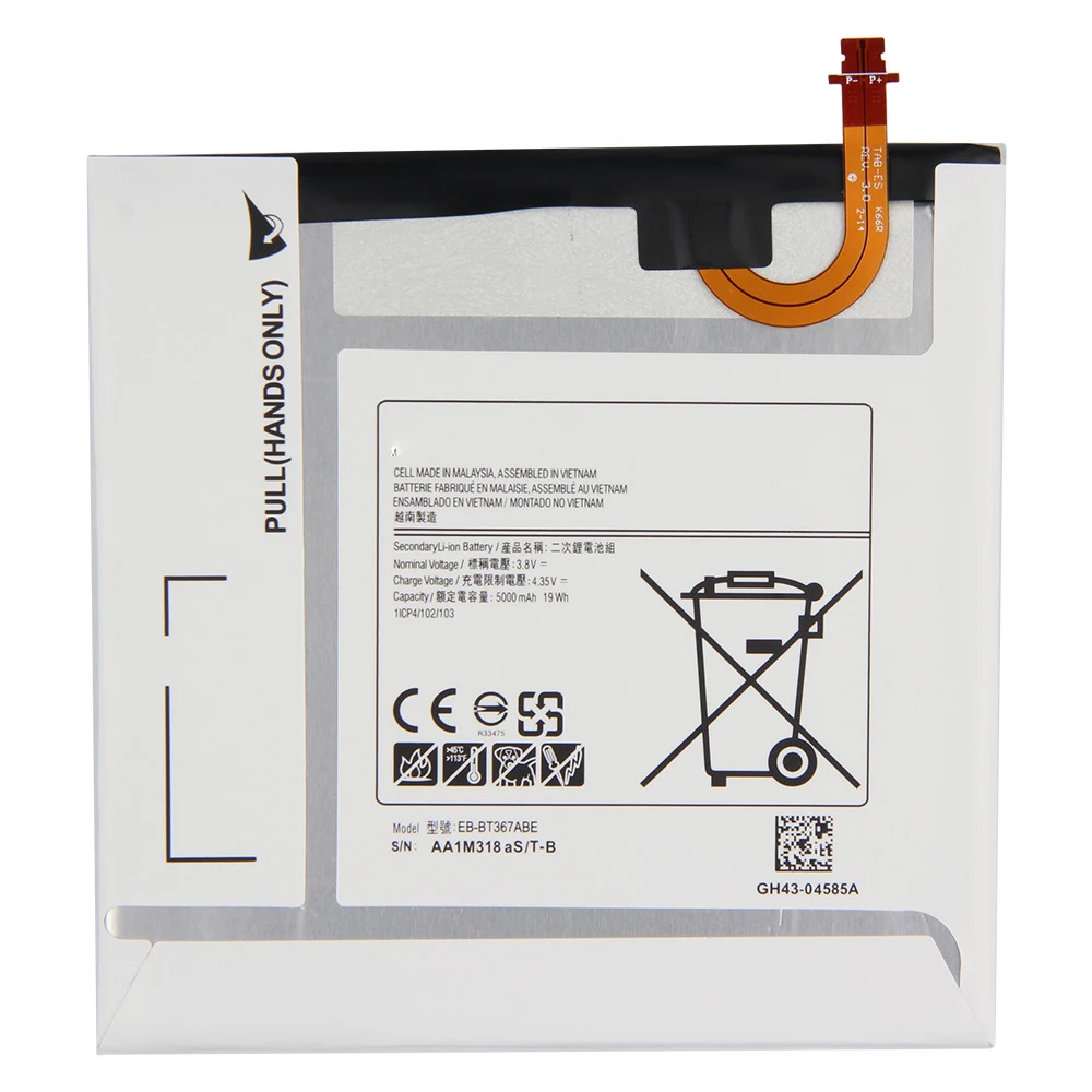 

Original Tablet Battery EB-BT367ABA ABE For Samsung Galaxy Tab A2 S 8.0 SM-T385 SM-T380 2017 Tab A2S Tab 5 T377V T375 T360 T365