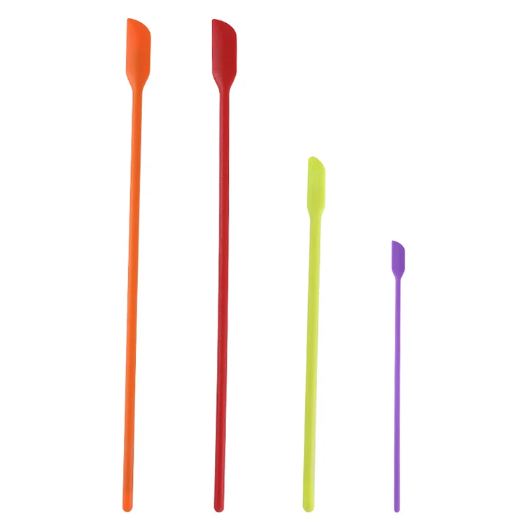 

Amazon hot sale! 4pcs set Long spatula Silicone mini spatula Butter scraper Jam spatula, Red,green,purple,black
