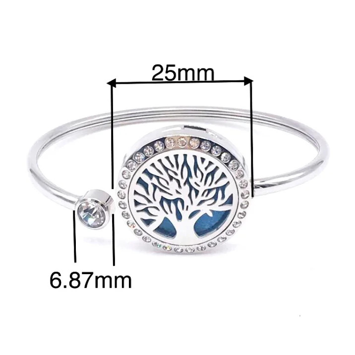 

Ready to ship 304 stainless steel essential oil perfume diffuser bracelet