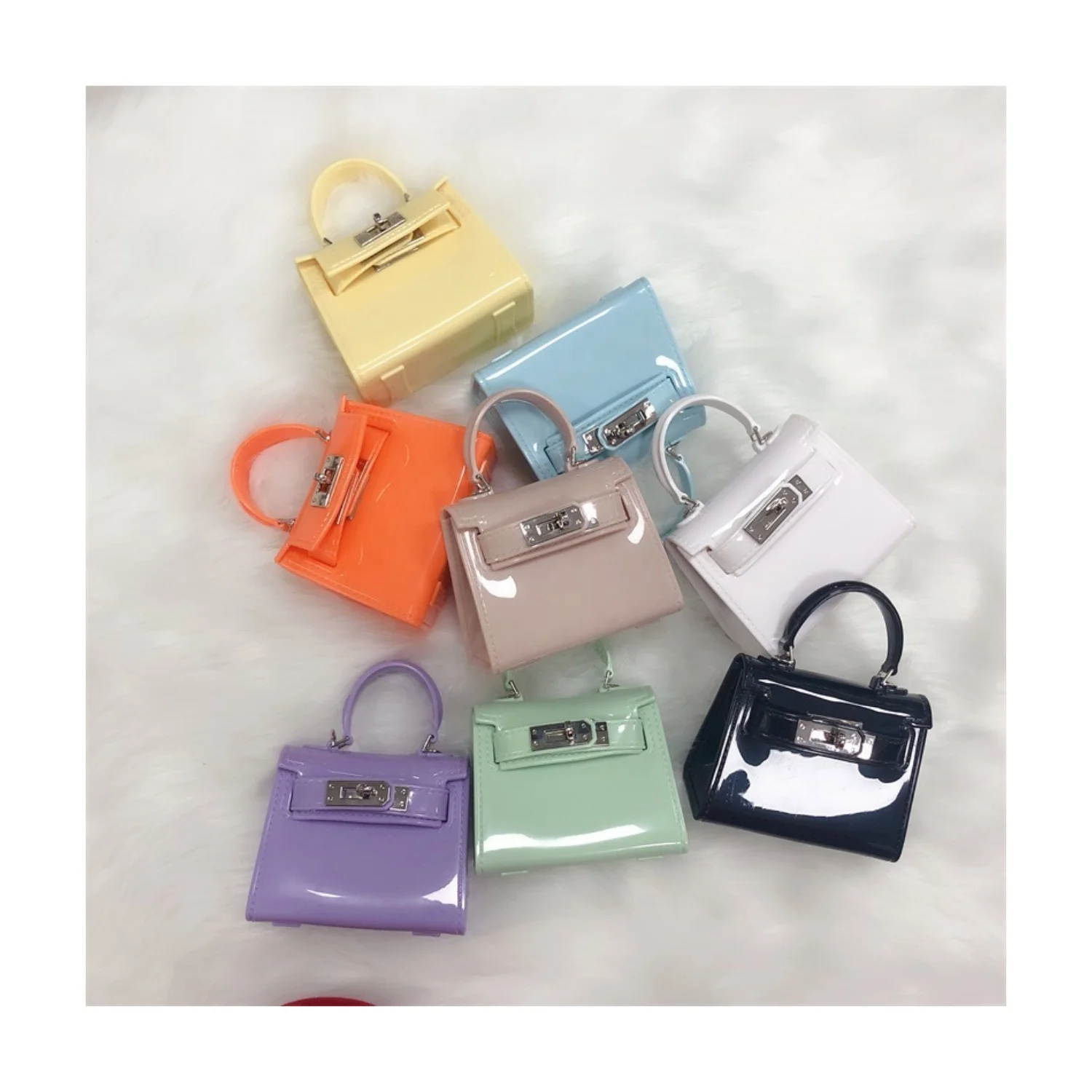 

Designers brand popular women purses handbags pvc jelly mini hand bags for ladies