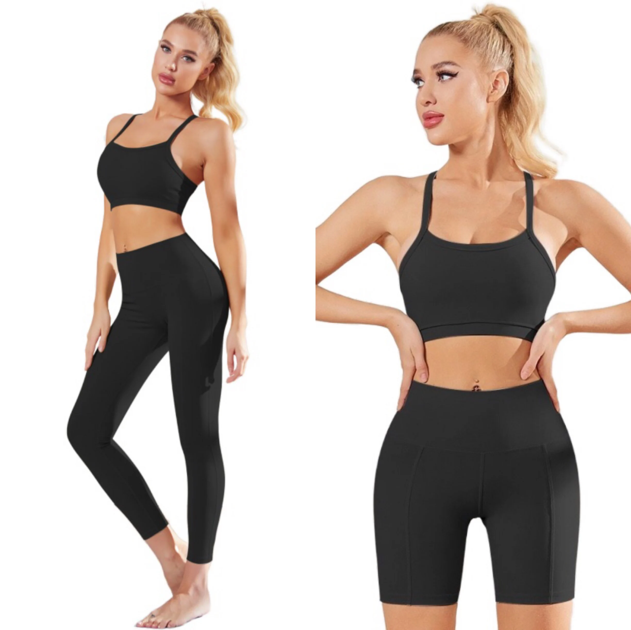 

BBZC4189 Wholesale fashion women sportswear high quality yoga wear comfortable fitness set solid color gym wear