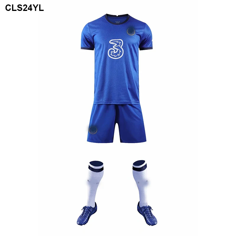 

Wholesale Thailand Original Football Uniform Manufacturer Soccer Jersey Blue color