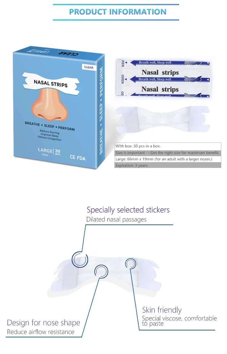 Most Popular Items Customized Clear Nasal Strips Buy Clear Nasal