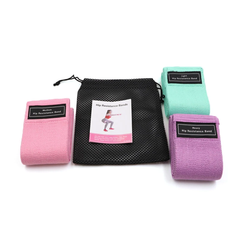 

Cheap Price High Quality fabric resistance bands sets, Taro purple,cherry pink,mint green,black,gray,white