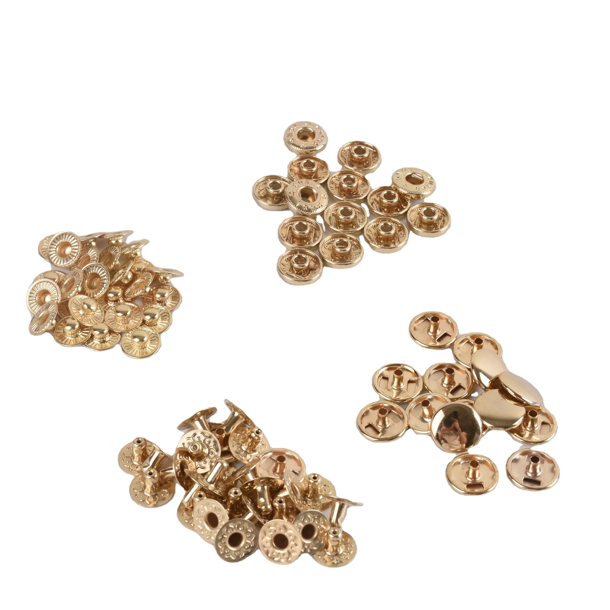 

Custom Metal Snap Buttons for Clothes Snap Spring Button Brass Pin Back for Sale, Light gold