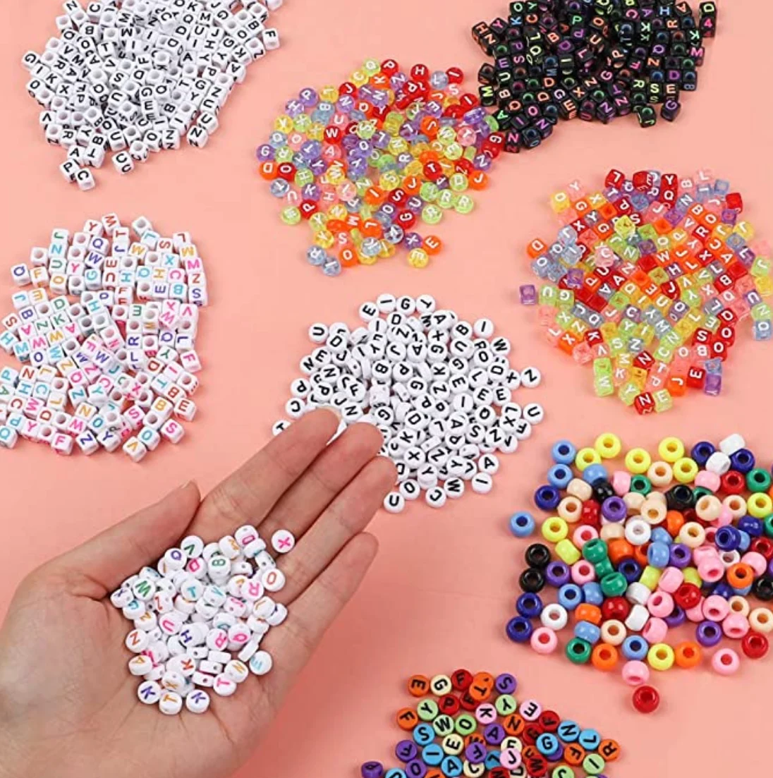 

Loose plastic acrylic letter beads Square Number Cube Bead KidsEducation Play Toy For DIY Jewelry Making Supplies