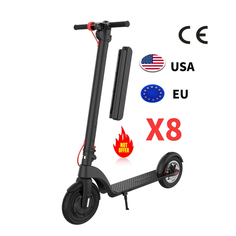 

X8 Off-road 350W Scooter 10inch Tires Electric Scooter For Adults Fold E-scooter, Black