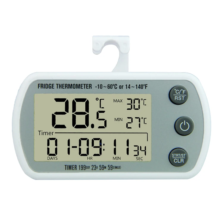 

Refrigerator Thermometer Mini Freezer Temperature Meter Fridge Thermometer, White, black