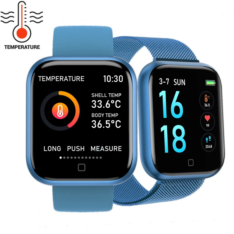 

T80S Smartwatch Fitness tracker Body Temperature blood pressure blood oxygen wristbrand Heart Rate Monitoring Smart Watch T80S, Colorful