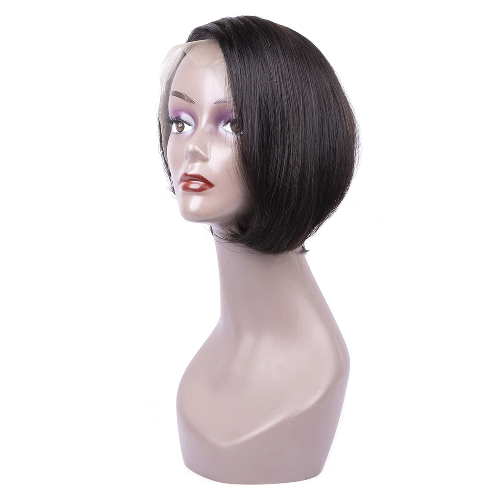 Pixie Cut 100 Peruvian Human Hair Short Lace Front Bob Wigs In Zurich