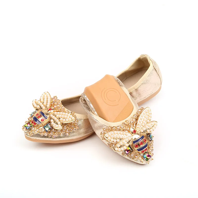 

sh10994a casual design soft slip on rubber sole ladies doll shoes women flat