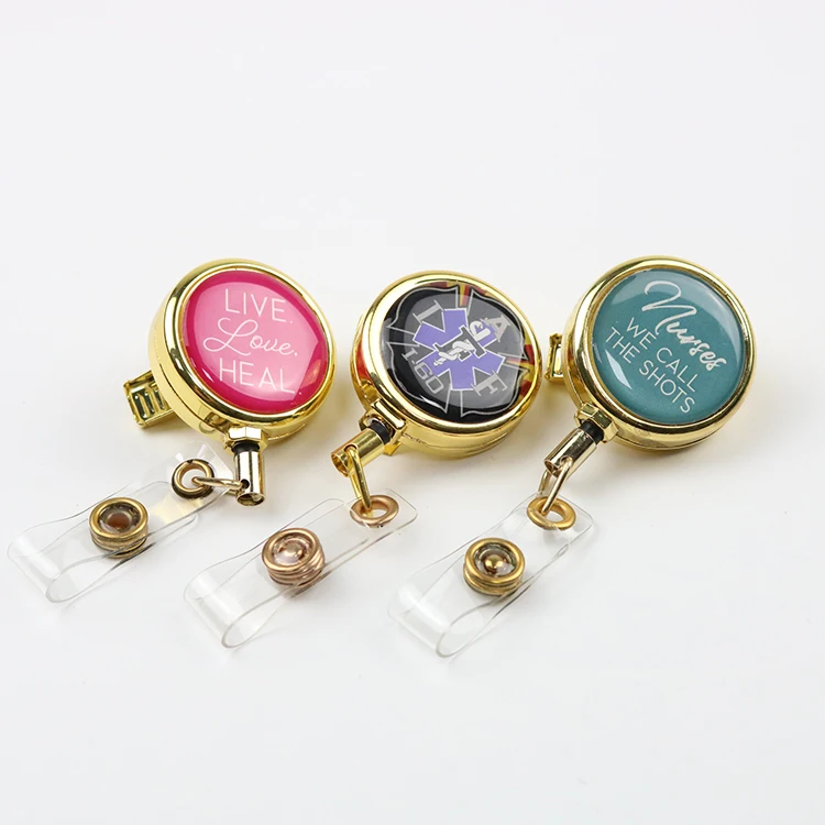 
Heavy Duty Stainless Steel Metal Retractable Badge Reel Holder 