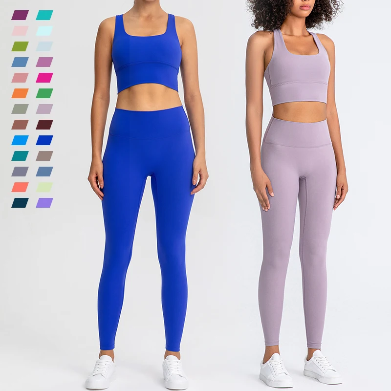 

Multi Color Fitness Sport Wear Beauty Back 2 Athletic Women Set Skin-friendly Sport Suit For Women