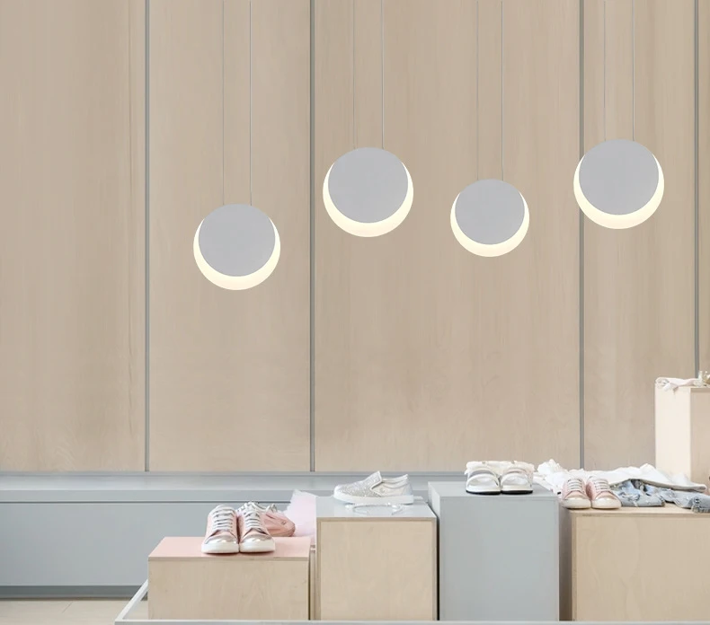 Modern led restaurant chandelier creative round combination fashion clothing store front desk coffee shop chandelier