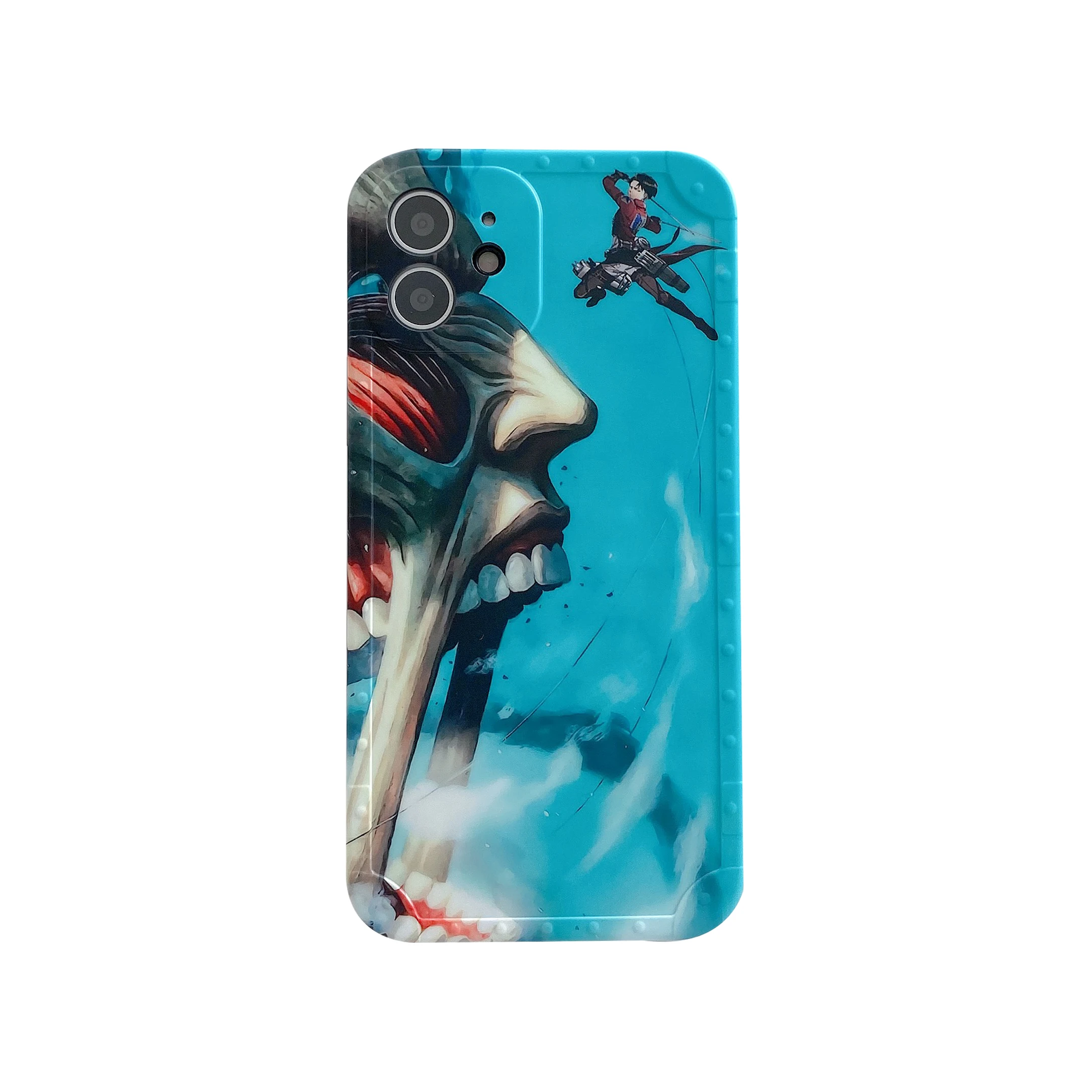 

2021 Attack on Titan Frame Dot IMD Phone Case For iPhone 12 Pro Max XR XS Max 11 Pro Max 7/8 SE 2021 Back Cover Cartoon IMD Case