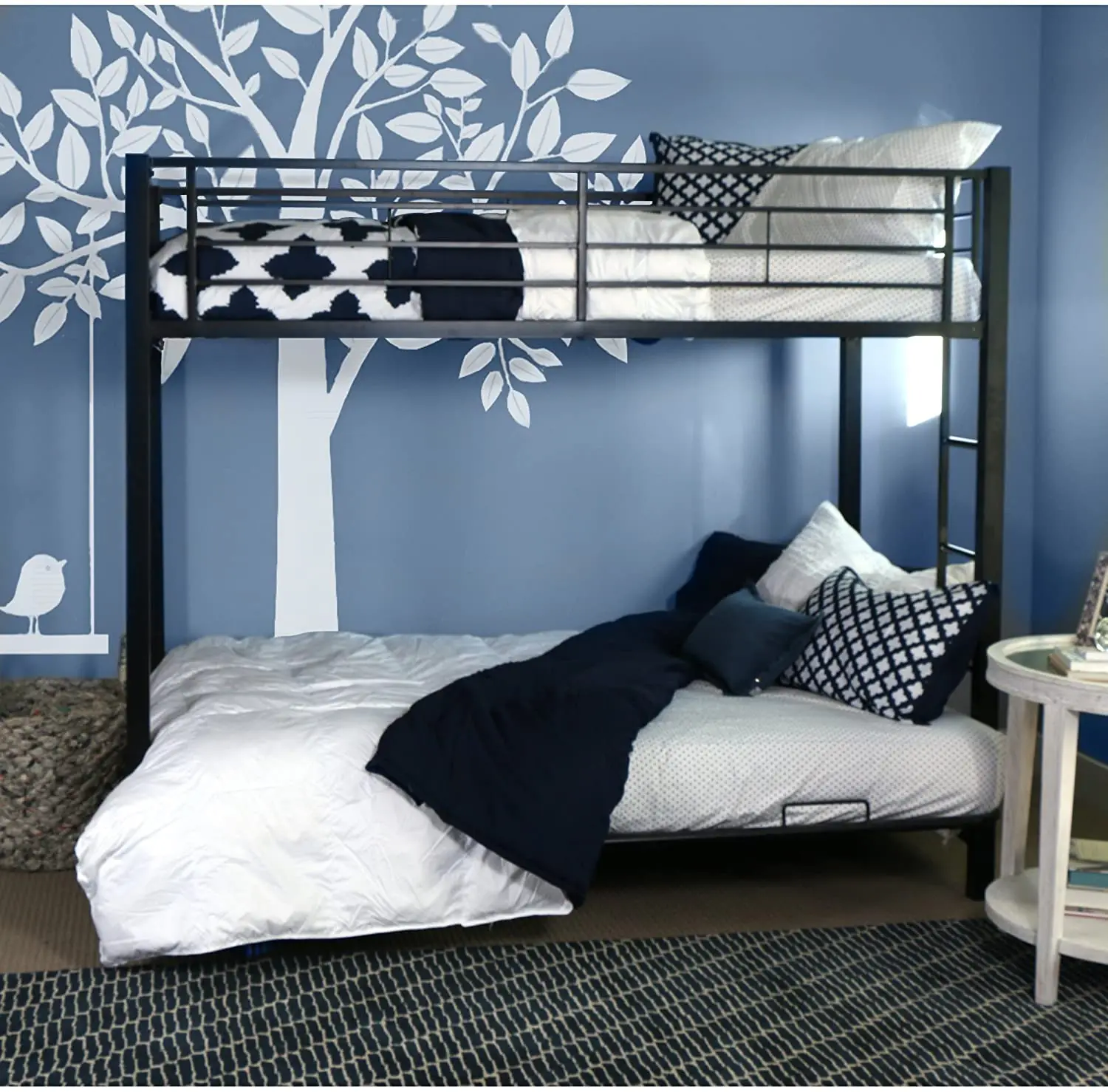 Litera Moderna De Tubo De Metal Para Niños,Cama Doble Sobre Futón