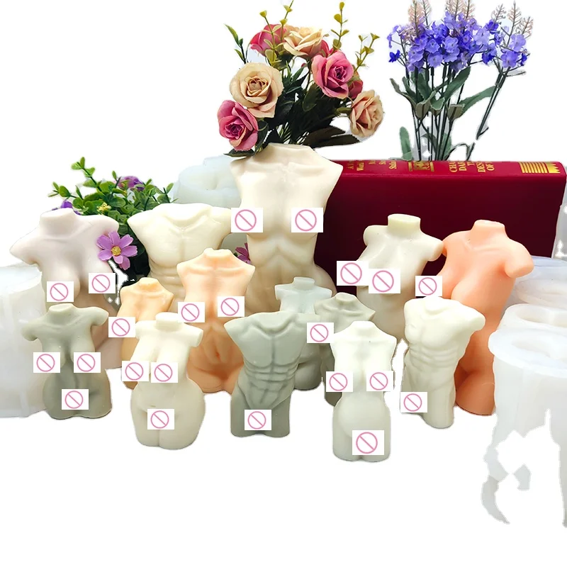 

HO101 large size curvy female body candle silicone mold Art molder female torso candle mold