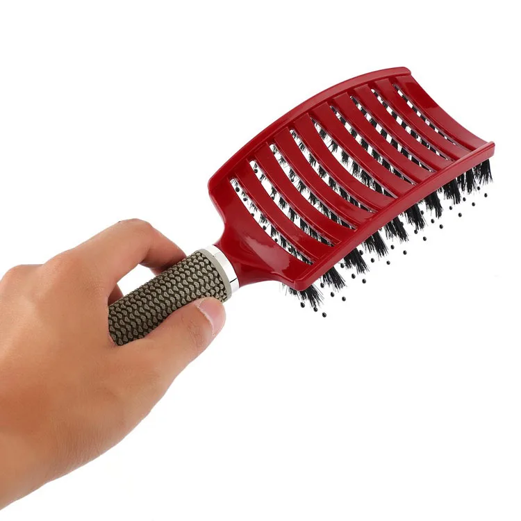 

2019 Women Hair Scalp Massage Comb Bristle & Nylon Hairbrush Wet Curly Detangle Hair Brush for Salon Hairdressing Styling Tools
