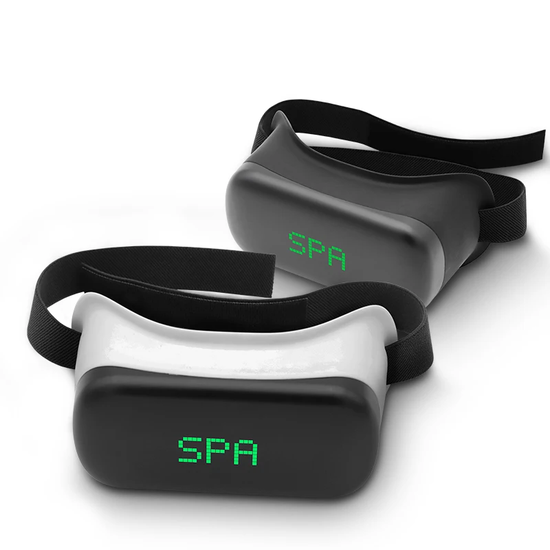 

Factory direct electric hot compress physiotherapy steam sleep eye mask (reusable) silica gel steam eye mask, Black;black and white