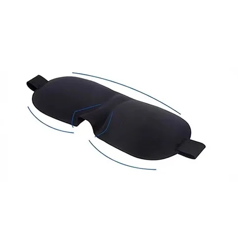 

3D Night Polyester Upgraded Eye Cover with Adjustable Strap Sleep Mask, Black
