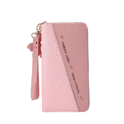 

tassel and color-blocking and Solid color style PU material young women's Clutch Make package long wallet card holder.,.