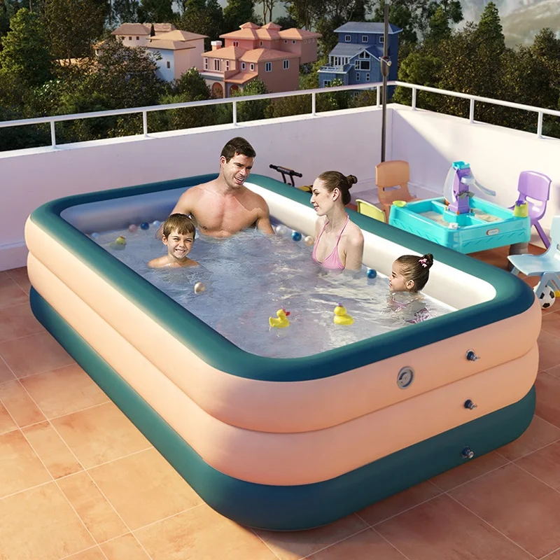 

New Design Wireless Automatic Inflatable Swimming Pool Outdoor PVC Pool Children Household Swimming Pool, As picture