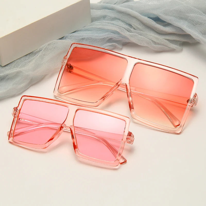 

Mom And Baby Square Big Frame Fashion Oversized Sunglasses