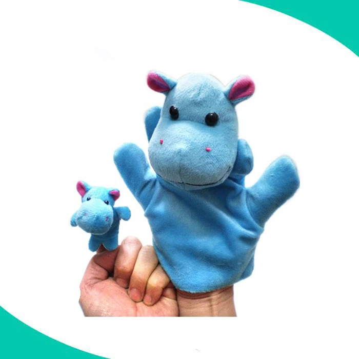 custom oem design hand puppet toy plush baby dinosaur hand