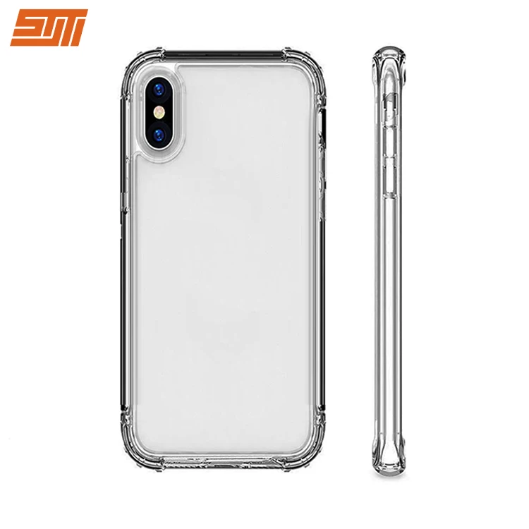 

For iphone xr phone case shockproof clear transparent 2mm thicken tpu phone case