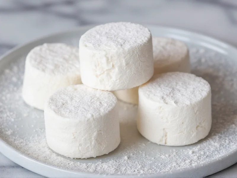 Homemade marshmallows dusted with powdered sugar