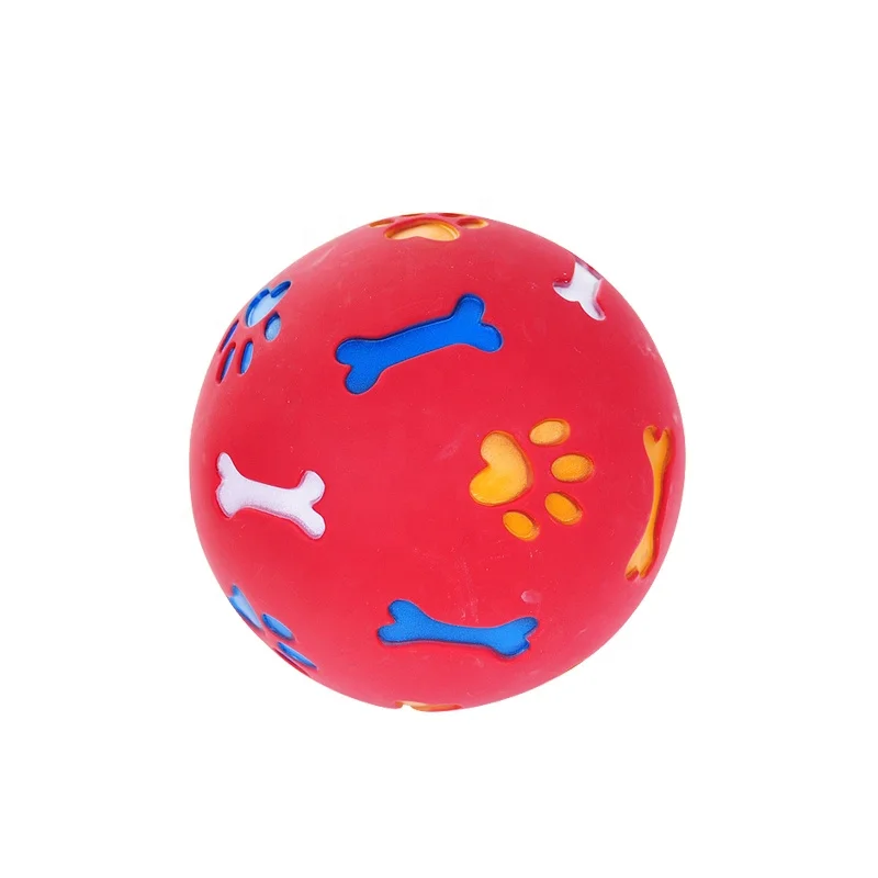 

Kimpets Hot Sell Interactive Food Leaking Pet Toy Ball Safety Vinyl Adjustable Durable Dog Toy Ball, Blue/red