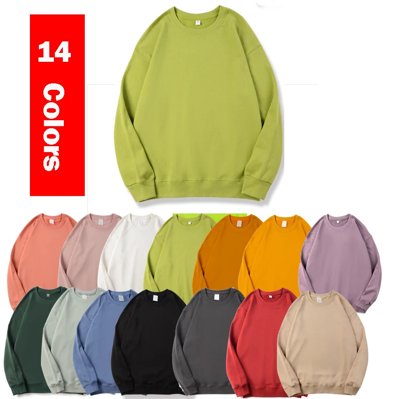 

Custom printing men cotton sweatshirt mens knitted brushed terry screw neck pullover blank shirts high quality pullover