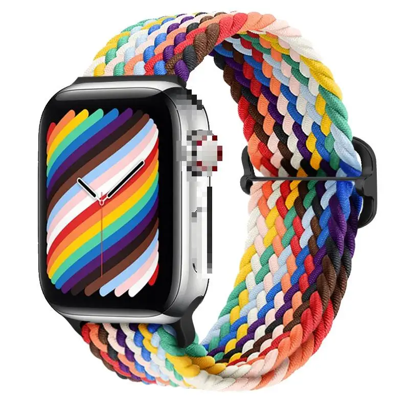 

2022 Free sample Watch Strap Braided Solo Loop Nylon Strap Elastic Watch nylon watch band, Multi color