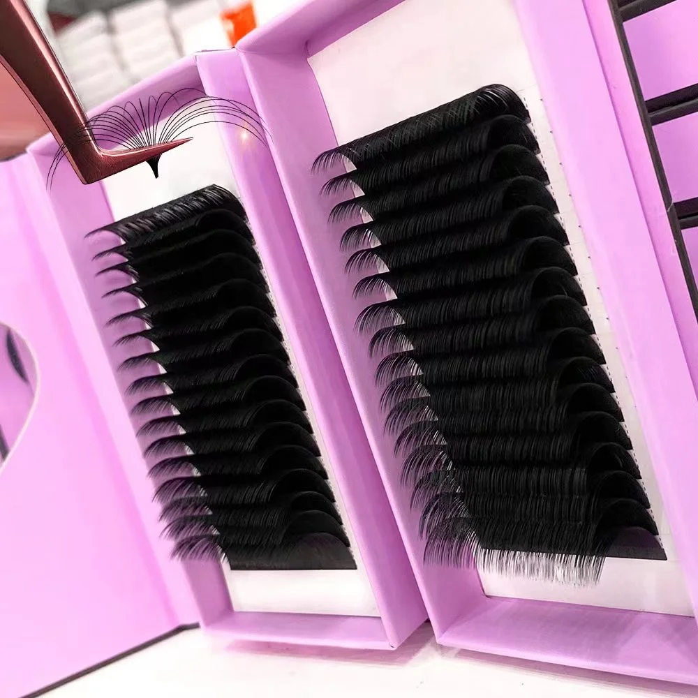 

OEM/ODM Fast Fan Easy Fan Lash Extension 0.03 0.05 0.07mm Faux Mink Volume Lash Easy Fan Eyelash Extensions