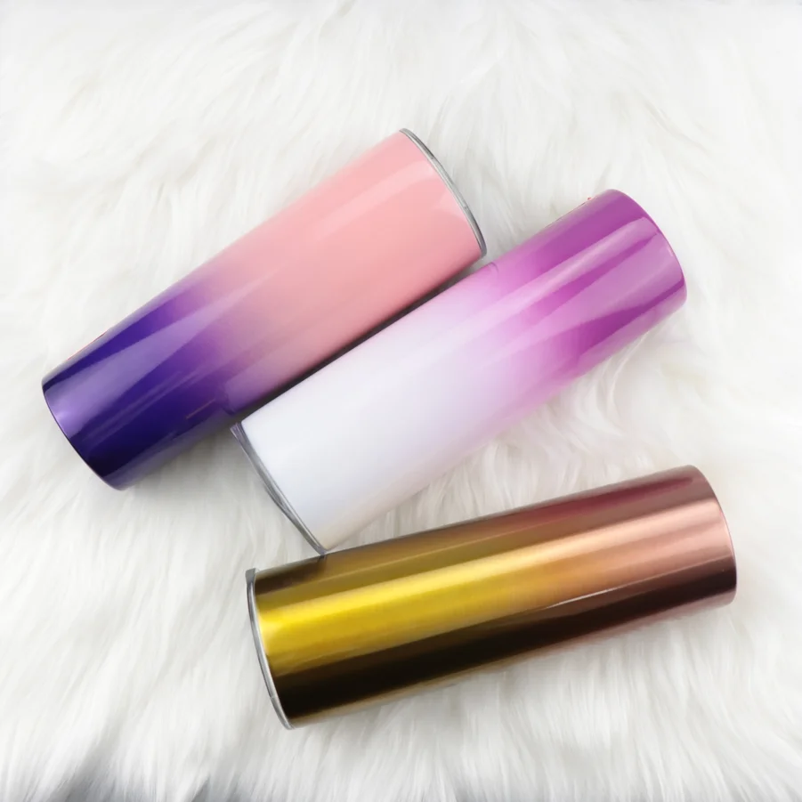 

Gradient skinny in sublimation insulated steel tumbler bottle stainless  skinny tumbler sublimation blanks