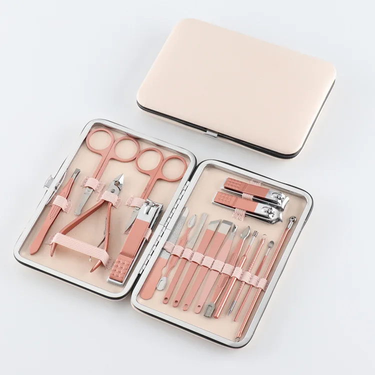 

Sublimation Gift Stainless Steel Nail Supplies Rose Gold Nail Tools Ladies Manicure Set for Women