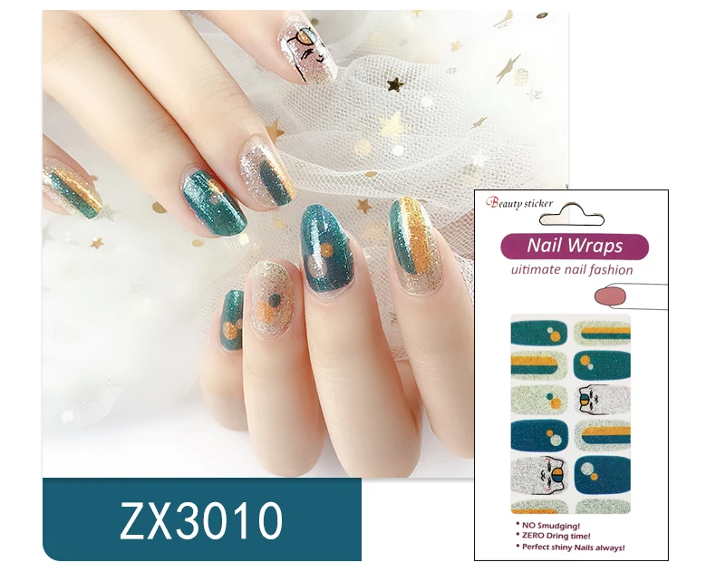 

High Quality Colorful Gold Nail Sticker Nail Art Decoration Nail Stickers