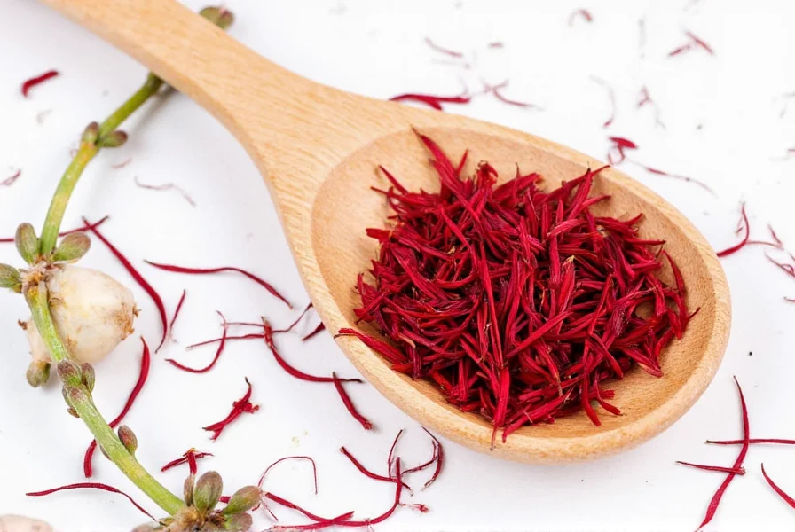 Scientific illustration showing saffron compounds interacting with brain neurotransmitters for anxiety relief