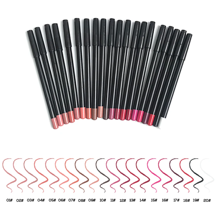 

Custom Makeup Matte Lipstick Pencil Private Label Brown Lip Liners, 20 colors optional