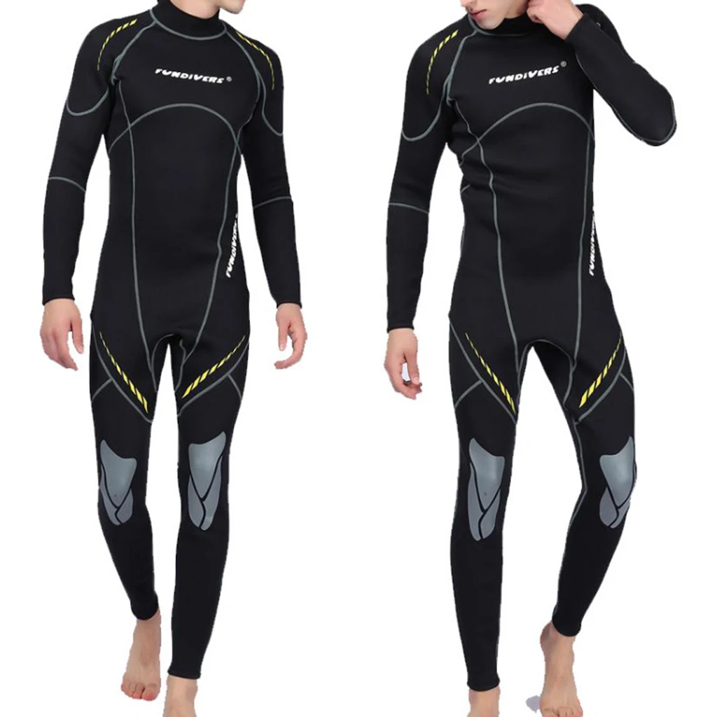 

Men Scuba Diving Thermal Winter Warm Wetsuits Premium Neoprene Wetsuit 3mm Full Suit Swimming Surfing Kayaking Equipment Black