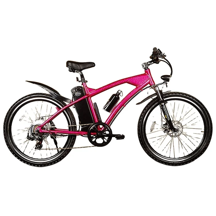 

Electric 7 Speed 26 Inch 30km/h 250w Electric Bike Motor Mid Drive With Suspension Fork, Red