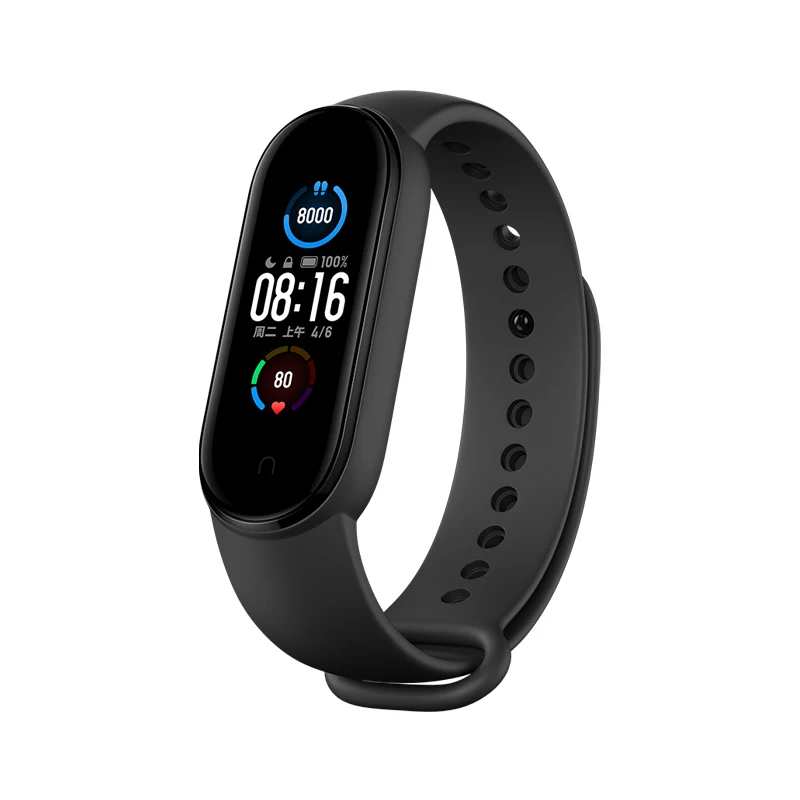 

Xiaomi Mi Band 5 Heart Rate Monitor Outdoor Sport Wristband Fitness Tracker Online Bracelet Smart Watch MiBand 5, Black