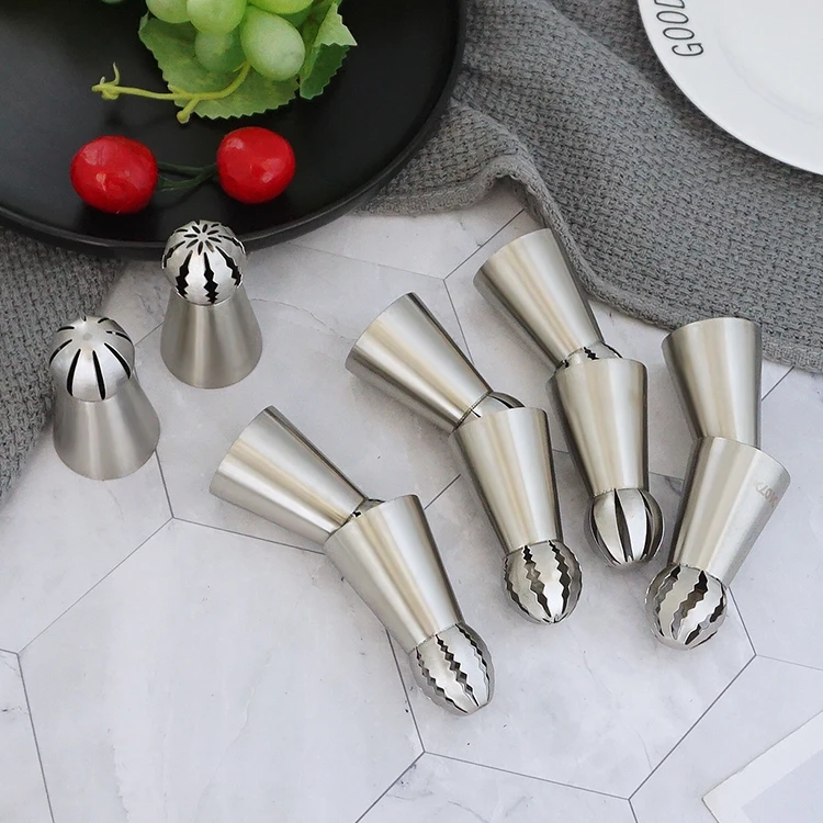 

new cheap stainless steel kitchen gadgets cream carving mouth kitchen accessories, Silver