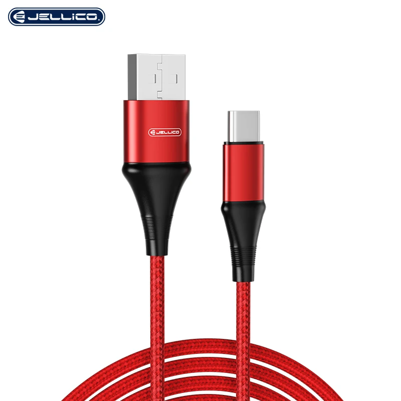 

Drop Shipping 2021 Stylish Nylon PVC Changing Lines 3.1A Fast Charging Cable Durable USB Cable USB to Type-C, Black/red