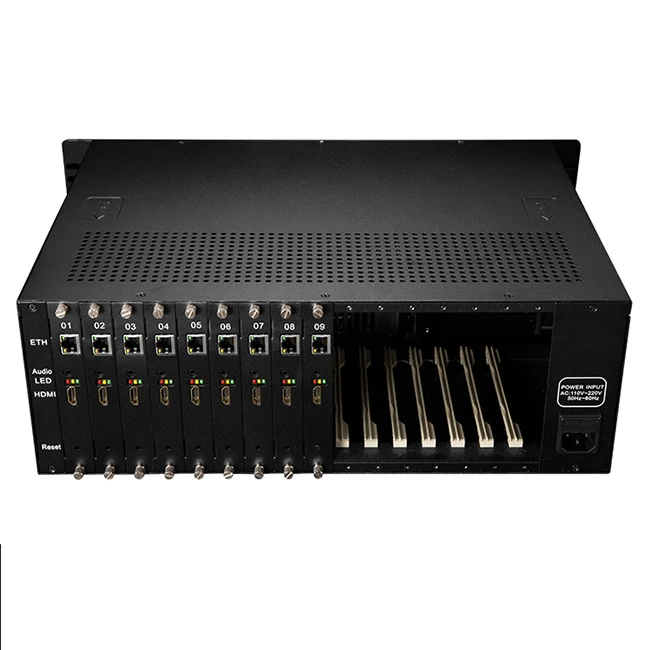 

Haiwei H3160A 16 in 1 Digital TV Headend Equipment CATV IPTV Encoder H264 Video Encoder Support SRT/ RTMPS/ RTSP/ UDP Unicast